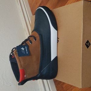 Sperry top-sider cutwater boot tan navy men's size 7 waterproof snow rain